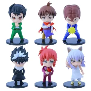 YuYu Hakusho Q-Version Figure Set - 6pcs Yuusuke, Kurama, Fleeting Shadow PVC Toys
