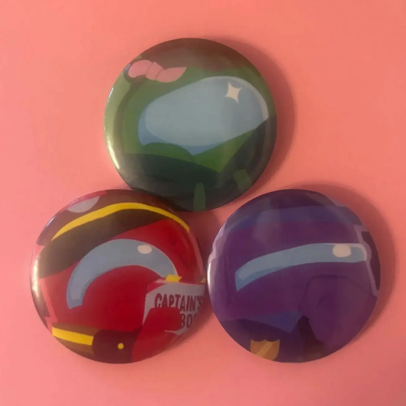 Among Us Show Pins Buttons || Red, Purple, Green