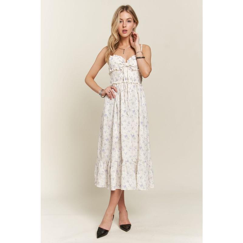 ADORA Smocked Floral Sweetheart Neck Cami Dress jaded london  plunge  dress house of cb  dress  naima