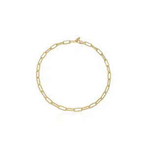 Ettika Interlinked Chain Necklace – 18k Gold Plated with Cubic Zirconia Pave Clasp