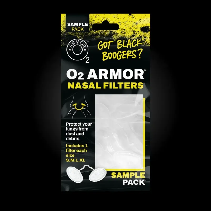 O2 Armor Nasal Filter Sample Pack - All sizes in package