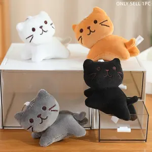 Adorable Tri-Color Cat Plush Toy, Multiple Sizes Edc Handheld Plush, Bag Charm, Pet Room Decor, Anime Cat Gift, Pet Companion Gift