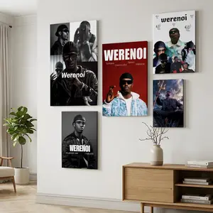 W - Werenoi Painting Calligraphy High Definition Waterproof Nordic Canvas Wall Art Solid Wood Inner Frame Modern Minimalist Home Decoration Painting For Living Room Bedroom Ready To Hang Gift For Loved Ones