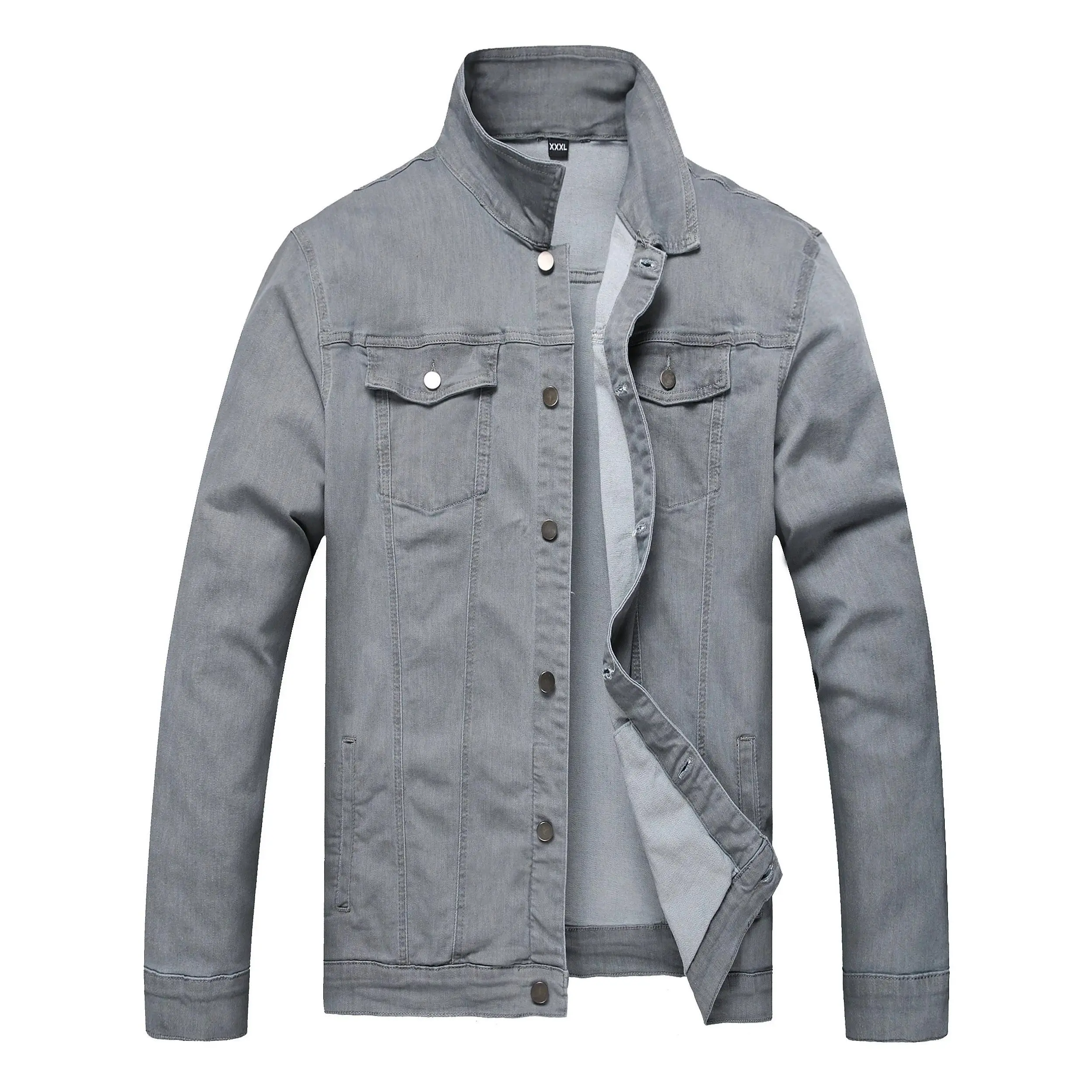 Jean Jacket For Men, Distressed Slim Denim Jacket