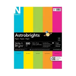 Neenah Paper WAU Thick Cardstock, 8.5 x 11 in Astrobrights Premium Color Office Stationery & Supplies, Thick Cardstock Paper
