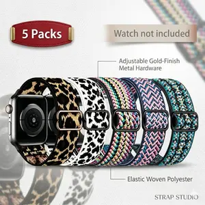 Elastic Watch Bands Compatible with Apple Watch Band 38mm 40mm 41mm 42mm 44mm 45mm 46mm 49mm Women Men, Stretchy Nylon Wristbands Strap for iWatch Ultra 3 2 Series 11 10 9 8 7 6 5 4 3 2 1