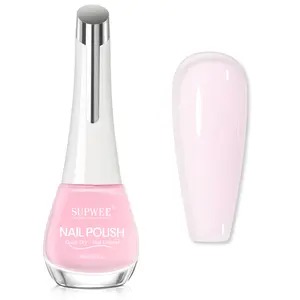 SUPWEE Quick-Dry Nail Polish Air Dry Nail Strengthening Color for Nail Paint DIY 0.54 fl oz Pink Glossy Finish nail  glow  plus