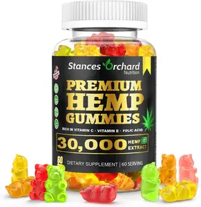 Hemp Gummies Advanced Extra Strength Infused Natural Organic Hemp Oil Extract for Stress Reduction, for Adult Relaxation Vegan Non-GMO Zero ÇBD Oil Low Sugar Made in USA