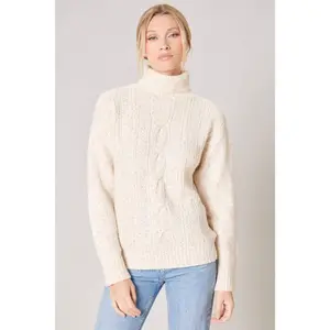 Wonderland Cable Knit Turtleneck Sweater