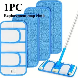 Reusable Mop Pad, Washable Microfiber Cleaning Pad, Dry Wet Use, Suitable for Hardwood Tile Vinyl Floors, Durable Fabric Structure