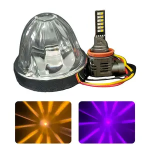 InfinityBEAM Dual Color Purple to Amber H11 Star Pattern Glass Watermelon Light