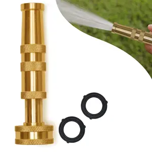 Morvat Solid Brass Heavy Duty Outdoor Jet Spray Garden Hose Twist Nozzle