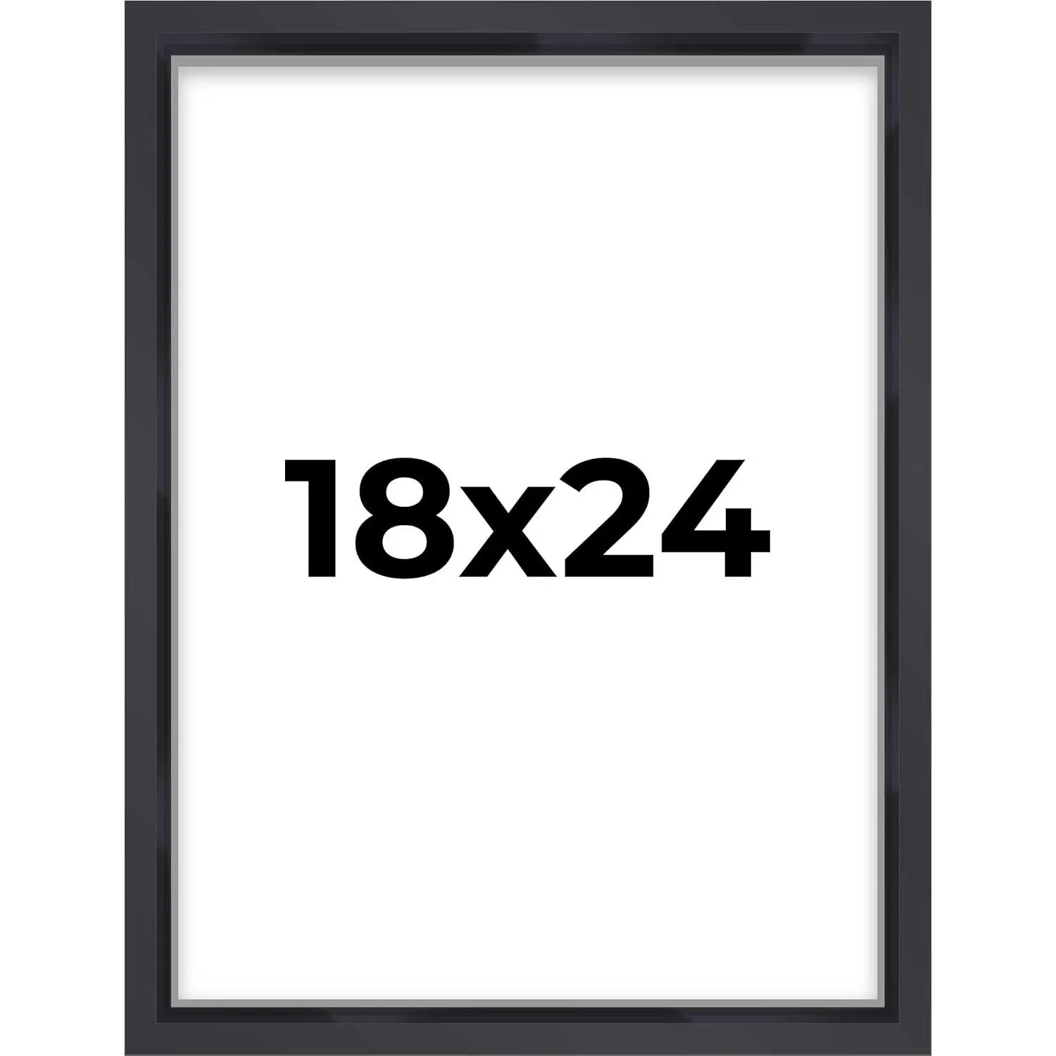 18x24 Black Shadow Box Display Frame for Room Decor, 3/4" Depth, UV-Resistant Acrylic Plexiglass, Acid-Free Backing, Wall Hangers Included (Fits 18x24 or 24x18 Inches Items)