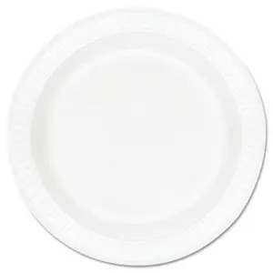 212 MAIN Disposable 9 in. Round Concorde Foam Plates, White Sturdy Dinnerware, 125-Count, Smooth Finish