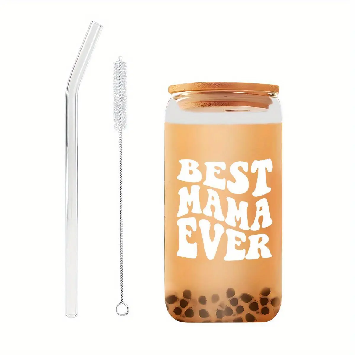 Mom Cup Set, Birthday Gift 16oz Mom Mug From Daughter Son Child, Mother Coffee Cup with Lid and Straw, Mother's Day Present, Drinkware Reusable
