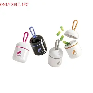 Portable Mini Dual Compartment Medicine Box, Perfect Sealed Protection, Durable Drug Storage Case, Rose and