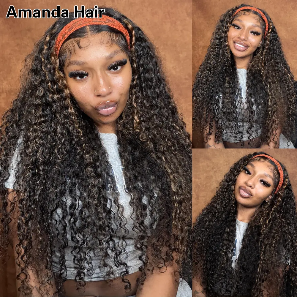 Highlight Burmese Curly 13x6 Pre Cut Lace Front Human Hair Glueless Wig With Flexible Fit Drawstring Bleached Knots 200% Density Wig Classic Elegant Curls #Backtoschool