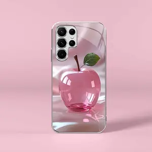 Pink crystal fruit for【Galaxy S22 Ultra 5g】light luxury electroplated glass case, making you different---975