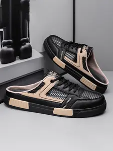 Men's Fashionable Breathable Mesh Design Slip-on Mules, Casual Comfortable Sports Running Shoes, Walking Shoes, Trendy All-match Sneakers for Daily Wear, Boy, Footwear