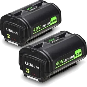 6.0Ah 40 Volt Lithium Battery for Ryobi 40V Battery, High Capacity 40-Volt Lithium Battery Compatible for Ryobi 40V OP4026 OP4030 OP4040 OP40501 OP40602 Batteries