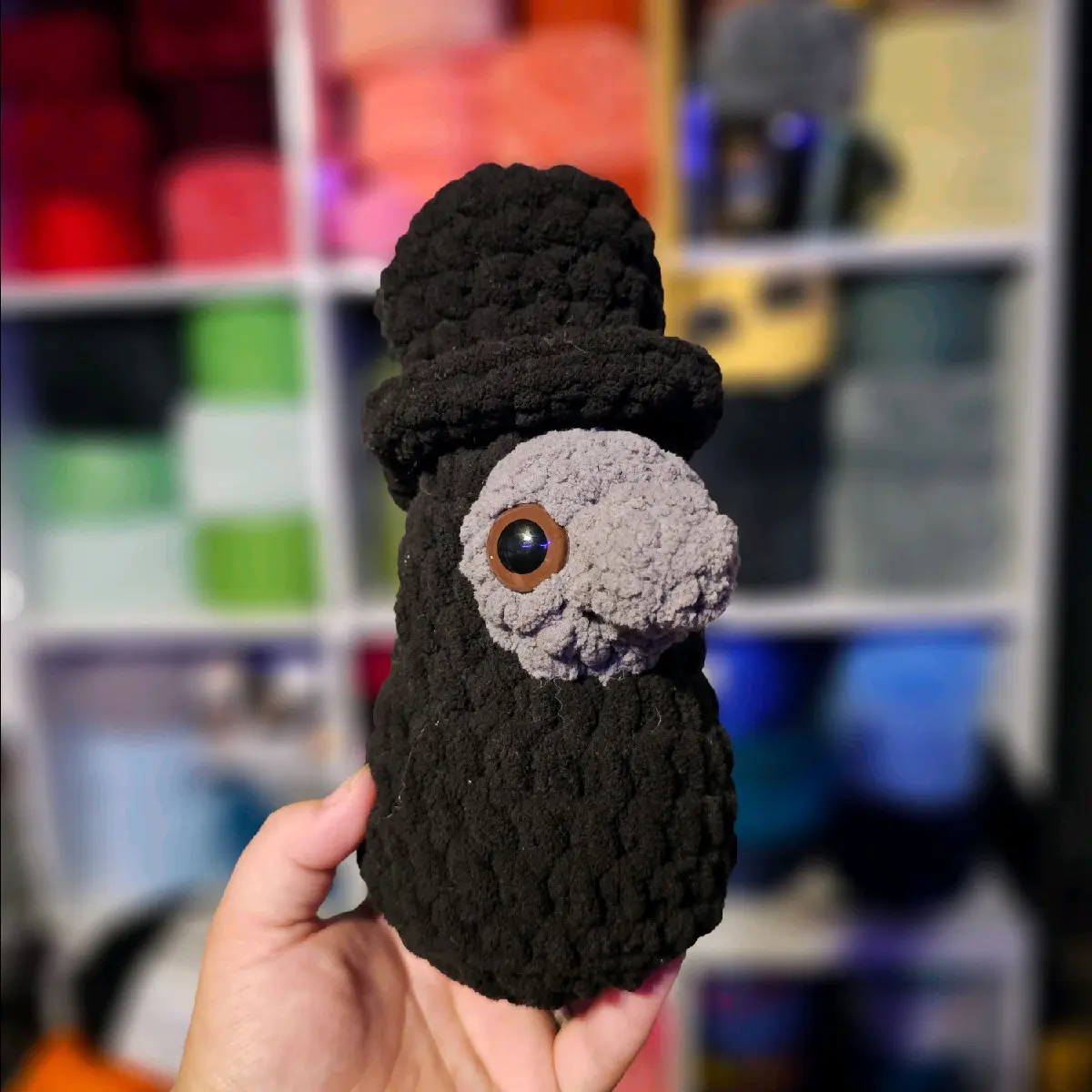 Plague Dr Plush, Crochet Plague Dr Plushie, Halloween Crochet Plushie