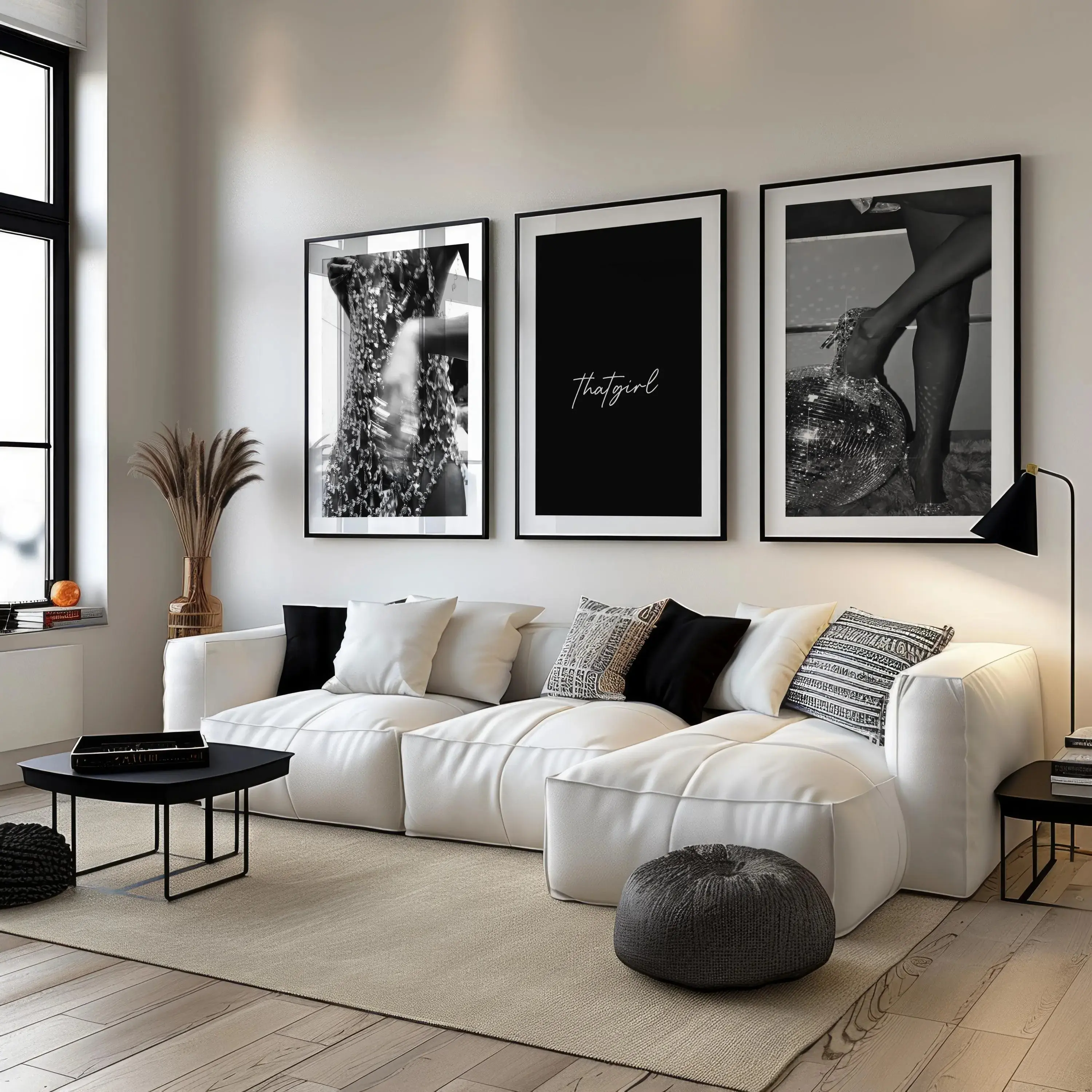 Luxury Black & White Floral Watercolor Artwork Set - 3-Piece Hypebeast Designer Matte Paper Posters, Eco-Friendly Multi-Size (11x14,16x20,18x24) Home Decor, Botanical Vintage Flowers for Home Inspo