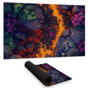 MWW C1DM1424CTSUJZ 14 x 24 in. Hot River Orange Gaming Mat - Stylish Home Decor