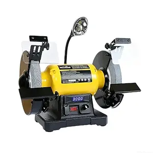 Woodskil Digital Display 8 Inch Variable Speed Bench Grinder, 3/4HP 5.0 Amp Power Bench Grinder with Work Light, Adjustable Tool Rest and Cast Iron Base for Knife, Chisel, TDS-G200VLGA