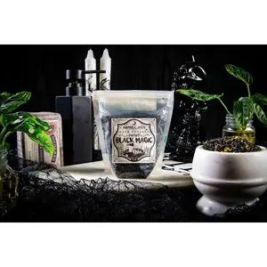 Black Magic Bath Potion-Unleash the soothing powers of black magic with our bath potion. Made with a blend of salts, ginger, mugwort, and dark feminine notes, this potion will help you relax and rejuvenate after a long day.