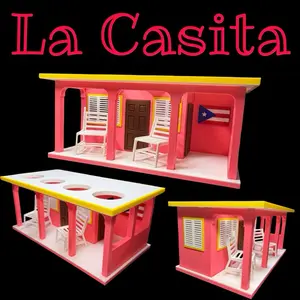 La Casita Miniature House Shot Glass Holder - Puerto Rican Culture Kitchenware, Bar Decoration