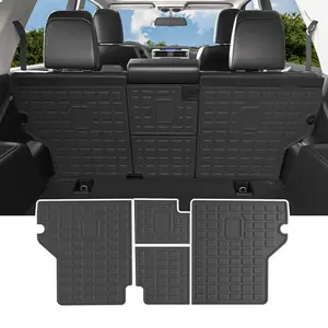 Backrest Mat Compatible with 2010-2024 Toyota 4Runner Back Seat Protector TPE Mat Replacement for 2010-2024 Toyota 4Runner 5-Seat Accessories (Fit W/and W/O Sliding Tray, Rear Backrest Mats)