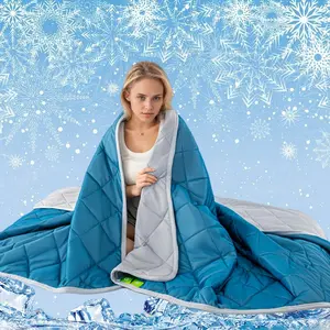 Solid Color Double Sided Cooling Blanket, 1 Count Soft Breathable Lightweight Blanket, Air Conditioning Blanket for Home Office Travel Dormitory Camping