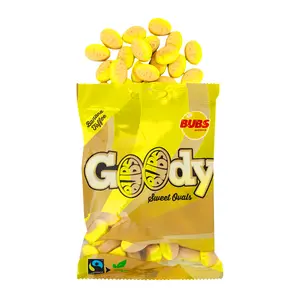 Bubs Swedish Candy - Banana Caramel Ovals, Pack of 1 x 90g Bags, Vegan & Guilt-Free, Swedish Candy