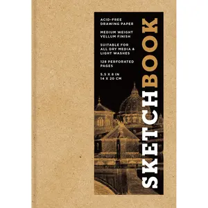 Sketchbook 5.5 x 8" Kraft Hardcover Mixed Media Sketchbook for Drawing by Union Square & Co. [Hardcover Book]