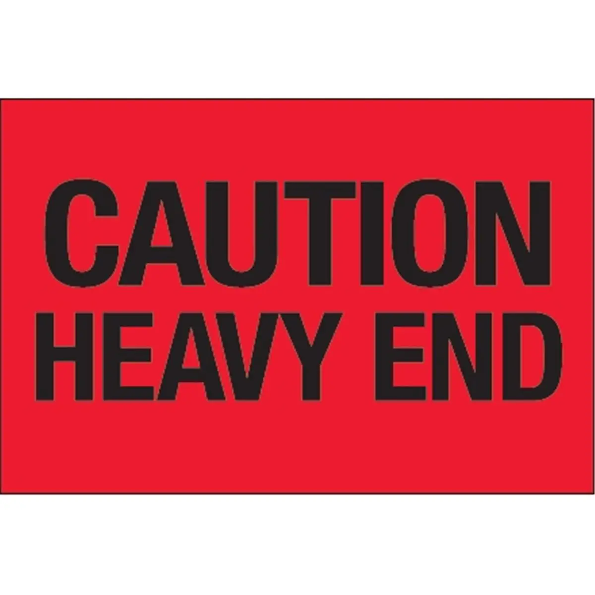 212 MAIN High Visibility Pressure Sensitive Caution Stickers - 2x3 in Bold Print Coated Paper, Fluorescent Red Heavy End Labels, 500-Count Roll, Adhesive Peel-and-Stick Office Supplies