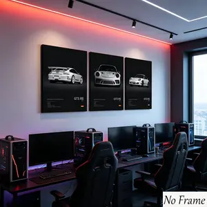 3pcs Super Car Art Posters, Cool Car Decor for Men's Bedroom, Living Room, Office, Home Wall Decoration, Ideal Gift