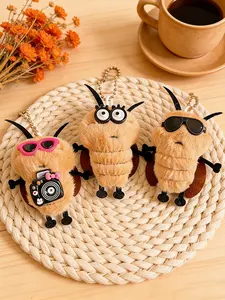 Creative Funny Cockroach Plush Hanging Ornament, Cute Cockroach Shape Toy Pendant, Bag Decoration, Keychain Accessory