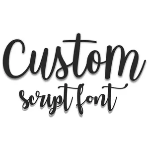 Metal Custom Script Font | Personalized Script Word Sign | Indoor Outdoor | Up to 46" | Over 20 Color Options