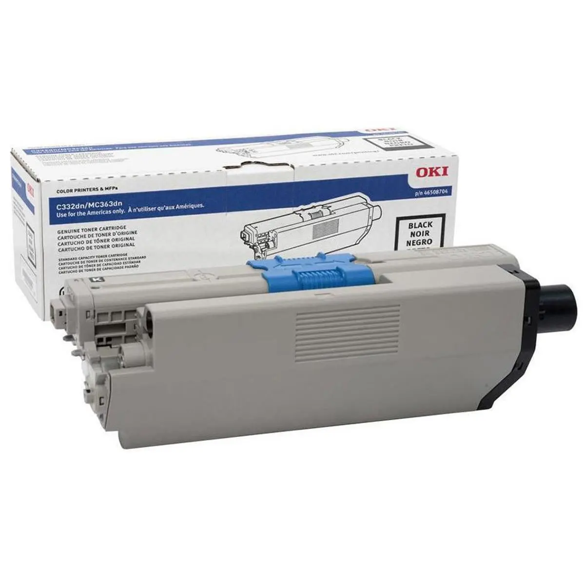 OKI Data Black Toner Cartridge for C332dn/MC363dn Printers, 3500 Page Yield