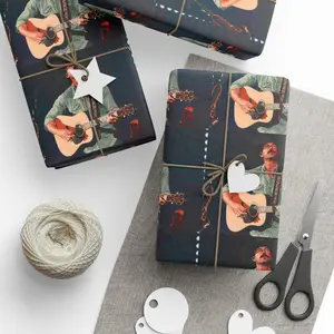 Country Christmas Gift Wrap Rustic Western Wrapping Paper Southern Holiday Gift Wrap for Country Music Lovers