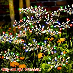 Solar Firework Lights for Outdoor Garden Decor, Solar Landscape Lights, 8 Modes Dusk and Dawn Path Lighting, Balcony Patio Garden Decoration Solar Starburst Lamp