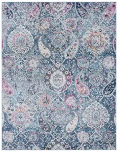 Madison Hope Floral Paisley Area Rug, Blue/Grey