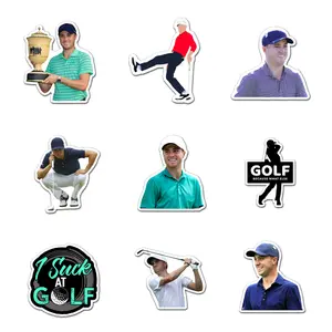Justin Thomas Sticker Pack 9 PCS Vinyl, Sport Car Wall Kid Phone Book Stickers, Funny Sticker Decal Decor