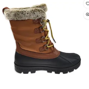 Time and Tru Women's Mid Shaft Duck Snow Boots - Girls' Winter Shoes size 7