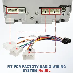 Car Stereo Radio Wiring Harness Adapter Cable for Toyota Corolla Camry RAV4 Highlander FJ Cruiser Yaris (Non-JBL), Plug & Play Connector