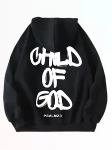 Child of God Hoodie Christian Faith Unisex Jesus Pullover Long Sleeve Cotton Fabric Top for Men and Women Inspirational Religious Apparel PSALM23