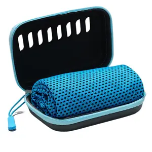 Cooling towels with storage boxes, quick-drying sports towels, portable breathable towels, quick-drying towels suitable for fitness, travel, yoga, and sports