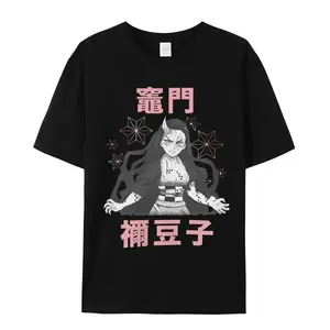 Anime Nezuko Kamado Unisex Tee Shirt, Demon Slayer Top, Manga Cosplay Gift, Japanese Anime Shirt, Cute Demon Girl Shirt Express Delivery  cf01