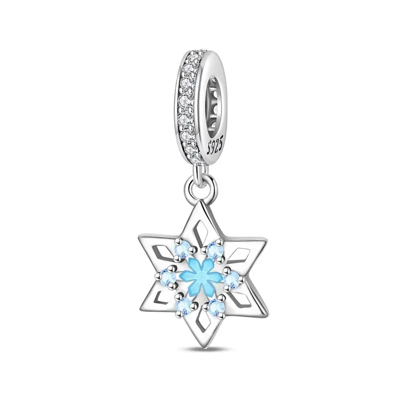 Elegant 925 Sterling Silver Faceted Dangle Charm for Women's DIY Bracelet, Hypoallergenic & Cadmium-Free Jewelry Gift for Mother, Anniversary, 5G, 1Pcs