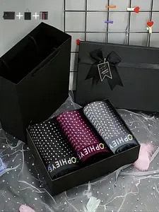 Men's Sexy Mesh Underwear Gift Box Set, Ice Silk Texture, Plain Style, Lightweight, Perfect for Valentine's Day and Daily Gifts